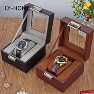 LIAOYING Watch Storage Box, Wood Leather Watch Box, Portable 1 Watch Slot Watch Collection Box Gift