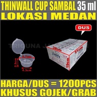 thinwall cup 25ml 35ml 60ml 100ml 150ml bulat cup sambel gjk medan - cup35ml vct
