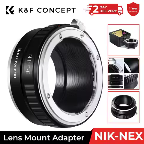 K&F CONCEPT NIK F-E Lens Adapter Ring For Nikon F Nikkor AI Mount Lenses to Sony NEX E-Mount NEX-3 N