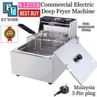 8L 2.5kw TANK ELECTRIC DEEP FRYER COMMERCIAL dapur goreng elektrik ayam goreng kentang goreng dapur ayam gunting