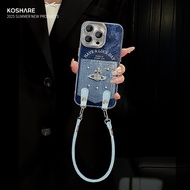 Denim Empress Dowager Lanyard Suitable for Apple 16promax Phone Case