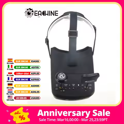 Eachine EV800D 5.8G 40CH 5 Inch 800*480 Video Headset HD DVR Diversity FPV Goggles With Battery For 