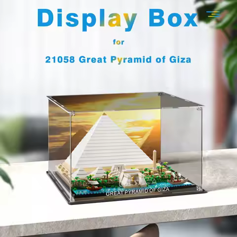 Acrylic Display Box for Lego 21058 Great Pyramid of Giza Dustproof Clear Display Case (Lego Set not 
