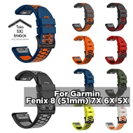 Garmin Fenix 8 51mm 7X 6X 5X Sapphire Pro Solar SPORT Watch Strap deluxe Watch Band