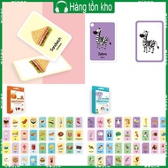 WIN 33pcs Educational Language Flashcard Set For Children with Indonesian English