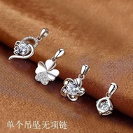 pendant Pendant four-leaf clover heart crown necklace pendant for women, collarbone pendant, simple 