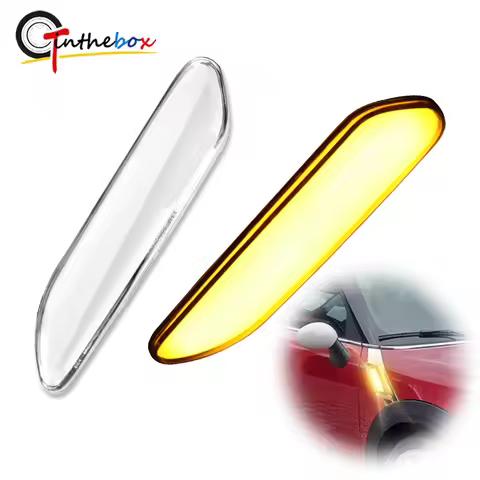 Gtinthebox Full LED Amber Front Fender Side Marker Blinker Lights For 11-16 MINI Cooper R60 Countrym