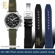 High Quality Woven Nylon Watch Strap For IWC Pilot Series IW388109 IW387901 IW503607 Top Gun Watch B