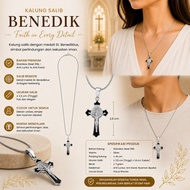 CLASSIC BENEDICT CROSS NECKLACE CROSS NECKLACE/ CATHOLIC CHRISTIAN MEN'SWanita BENEDICT CROSS/