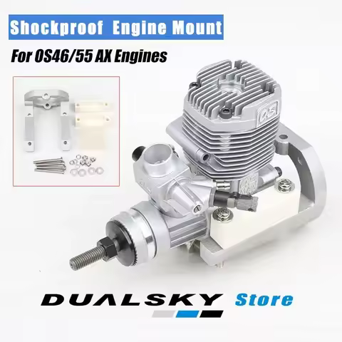 Shock Absorbing Metal Engine Mount for Aircraft Model Compatible with Os 46ax 55ax Engines