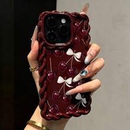 เคสโทรศัพท์พิมพ์ลายเชอร์รี่แบบนิ่ม เข้ากันได้กับ IP17/IP17PROMAX/Iphone16/Iphone16pro/Iphone16promax