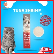 PEIEN Healthy Cat Stick/Cat Snack/Cat Treats/Cat Wet Food Pet Makanan Kucing HALAL Tuna+Shrimp 金枪鱼虾味