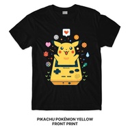 Pikachu Pokémon Yellow| POKÉMON Series T-Shirt (Singapore 3-5 Days Delivery) Front And Back Print Cr