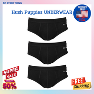 Hush Puppies UNDERWEAR กางเกงในชาย ทรง BRIEF รุ่น HU H2B005 สีดำ  ชุดชั้นในผช กางเกงในผู้ชายxl