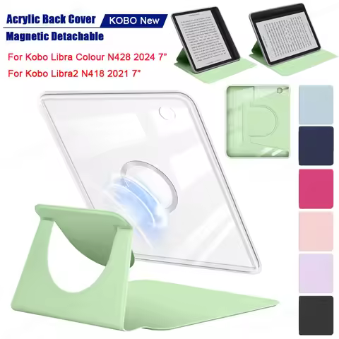 For Kobo Libra Colour 2024 N428 7 inch Case Magnetic Detachable Acrylic Back Cover For Kobo Libra 2 