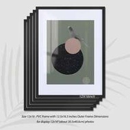Luxury PVC Picture Frame, Classic Matte Black, With Shatter-Resistant Acrylic Glass, Sizes: 4x6/5x7/