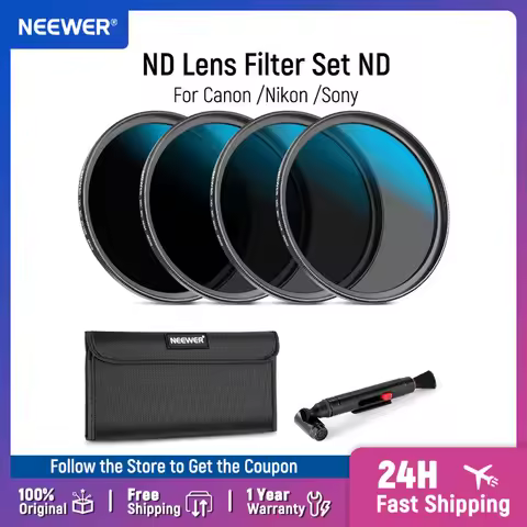Neewer ND Lens Filter Set ND16/ND32/ND64/ND1000 Lens Cleaning Pen Filter Pouch HD Filter Accessories