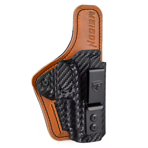 S&W M&P Shield 9mm & 380 Shield EZ Holster with Comfort Pad, IWB Kydex Leather Hybrid Holster for Sm