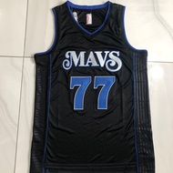 Boutique Jersey Mens 2023-24 Luka Doncic/Kyrie Irving Dallas Mavericks Black Hardwood Classics Jerse