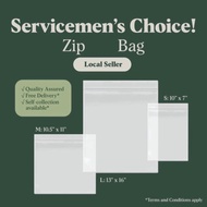 [SG READY STOCK] SAF Emart Zip Bag, Cheap & thick army transparent NS BMT Reservist
