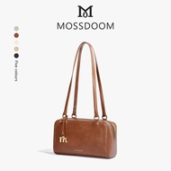 MOSSDOOM Women's Bag Classic Fashion Shoulder Bag Retro Style Boston Bag With M Pendant PU Leather