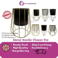 High Quality Metal Flower Pot Nordic Style Pasu Bunga Viral Pasu Berkaki Gold Metal Pasu Skybird pas