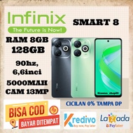 HP INFINIX TERBARU SMART 8 ,RAM 8GB + 128GB ,CAM 13MP ,5000MAH, 90HZ GARANSI RESMI ,IMEI TERDAFTAR D