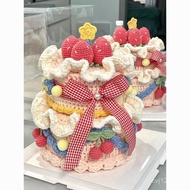 Meaning Crochet Hand-Send Knitting Cake Double-Layer diy Birthday Gift Girlfriend Material Pack Stra