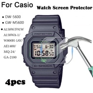 2pcs 4pcs Watch Screen Protector Film for Casio G-Shock DW5600 Waterproof Film Protection DW5610 GA-2100 A158W F-91W AE-1200WH MQ-24 Soft Ultra Clear Anti-Scratch
