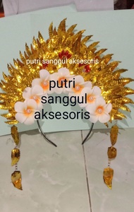 mahkota model bando bunga Kamboja/bando tari nagin/bando mentul all size/hiasan sanggul/bando adat t