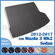 Car Trunk Mat For Mazda 3 MK3 Sedan 2012 2013 2014 2015 2016 2017 Custom Car Accessories Auto Interi