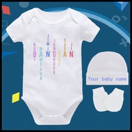 New Born Baby Clothes 100 Cotton White Romper For Baby Boy 0 3 Months  Customizable name