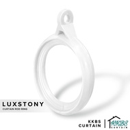 KKBS CURTAIN Luxstony Curtain Rod Ring Porcelain White