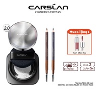 Skin Brightening Combo: Carslan Powder 2.0 24h Matte Oil Control Foundation 8g + Natural Fiber Eyebr