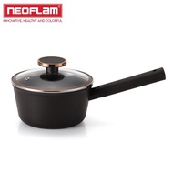 Neoflam Noblesse Healthy Ceramic Coating Aluminium Saucepan with Glass Lid (18cm)