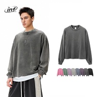 Lạm Phát Thương Hiệu Khuấy Chiên Muối Boxy dài tay T-Shirt 2025 Mùa Thu Sản Phẩm Mới Mỹ Retro Tinh K