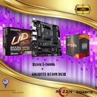 🔥🔥 HOT ITEM 🔥🔥GIGABYTE B550M DS3H ULTRA DURABLE AMD CHIPSET AM4 MOTHERBOARD + AMD RYZEN 5 5600G PROC