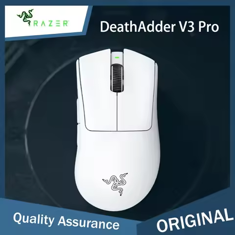Razer DeathAdder V3 Pro Gaming Mouse Focus Pro 30K Optical Sensor HyperSpeed Wireless - 5 Programmab