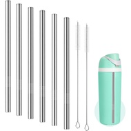 6 PCS Metal Straw Replacement for Owala Freesip 16oz Kids Water Bottle, Reusable Stainless Steel Str