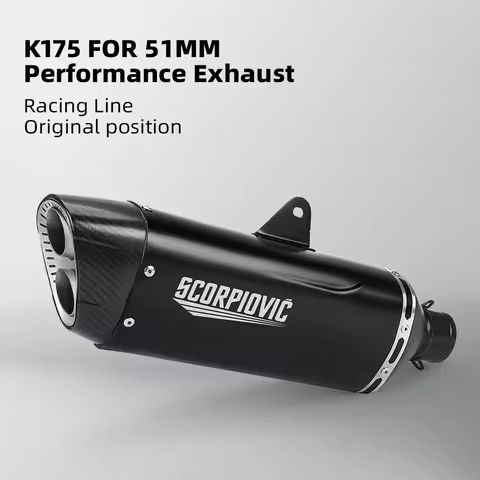 51MM Universal Motorcycle Exhaust Pipe Muffler Moto Escape For MT09 MT07 Z900 Z400 Z250 Z650 R3 R25 