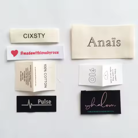 Custom Organic Cotton Labels Good Quality Custom Organic Cotton Labels Washing Care Label Size Cotto