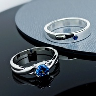 Elegant Couple Engagement Rings | Silver 950 Palladium Platinum White Gold Wedding C128