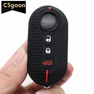 C5GOON Silicone Key Cover Car Key Case Shell Remote For Fiat Ducato 500 Panda 500L Lancia Musa F2W9