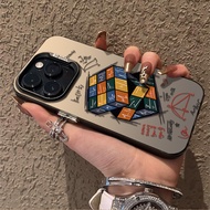 Casing iphone 11/12/13/14/15/16 Pro max Case Shockproof creative rubik's cube hard Case For iPhone 1