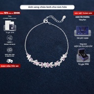 S925 Italian silver bracelet for women with Asimi Flower Strip, soft and gentle women's silver brace