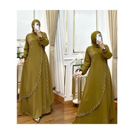 Elvira dress, the latest luxury dress, 2025 and trendy Eid al-Fitr, ceruty babydoll material, applic
