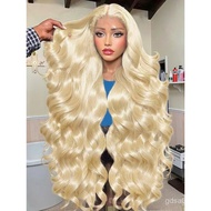 Wiglovie 613 Body Wave Lace Front Wig Rambut Manusia India Preplucked Berwarna Perang 13x6 HD Transp
