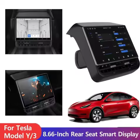 8.66 Inch Rear Display for Tesla Model 3 2017-2023 Model Y 2017-2025 4G+64G Rear Entertainment WIFI 
