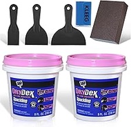 Drywall Repair Kit DAP Drydex - Spackle Patch Joint Compound - Wall Putty - Nail Hole Filler - Plaster Repair + Sanding Block + KLEEG Packet