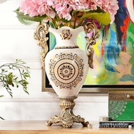 Craft Decoration Creative Art Ceramic Vase Binaural Crafts Soft Floor-Standing Decorations Decorative Flower Vase Trophy